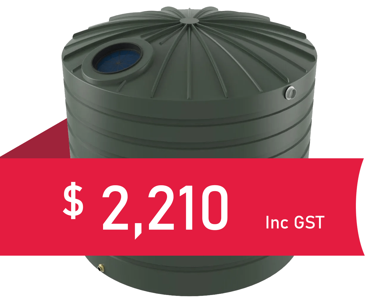 10,000 Litre Domed Tall Water Tank