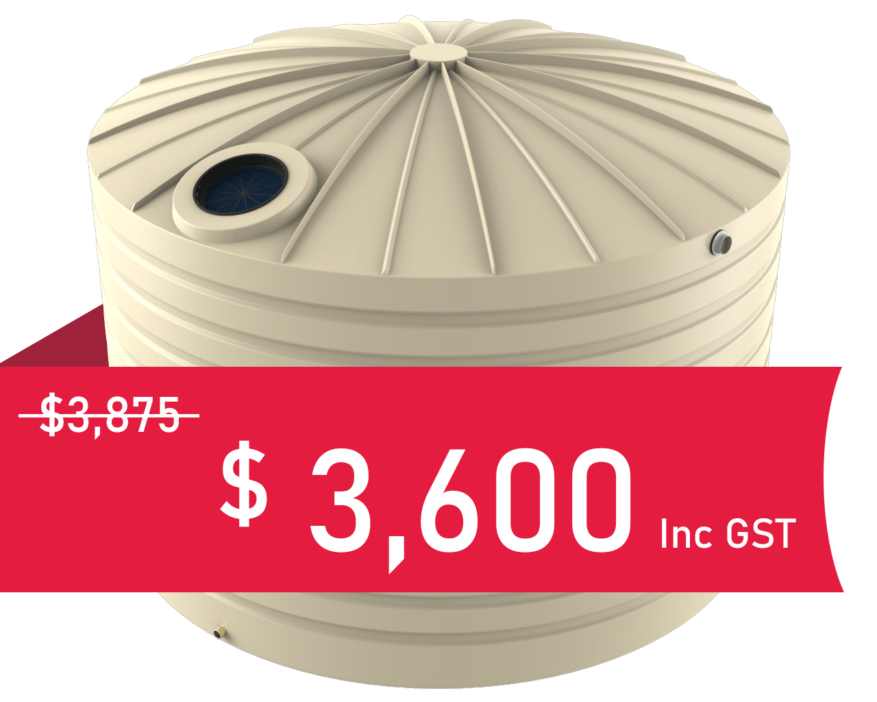 25,000 Litre Domed Round Water Tank
