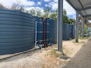 Large rainwater tank system