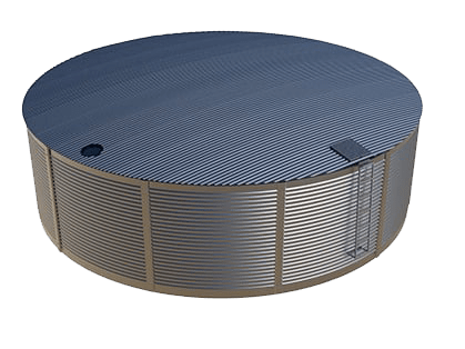 Large steel water tank