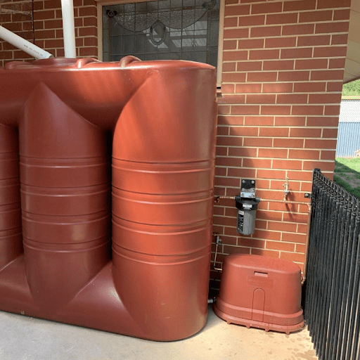 Roof runoff into Slim Tank